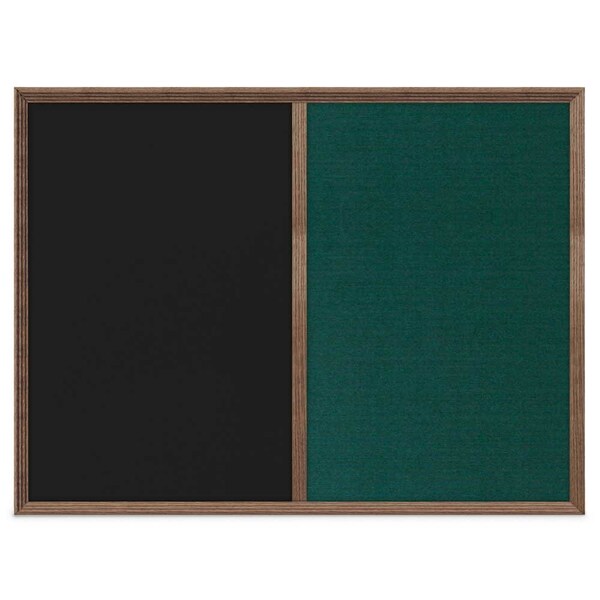 Enclosed Corkboard, 1 Door, 60"x36", 4" Fra, UV3424-SATIN-FORBO